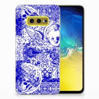 Silicone Back Case Samsung Galaxy S10e Angel Skull Blauw - thumbnail