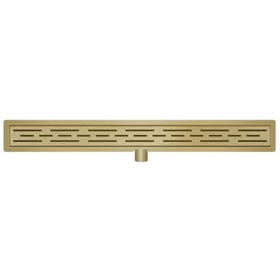 Wiesbaden Douchegoot Met Flens 90x7 cm 6.7 cm Diep Geborsteld Messing Goud Wiesbaden Douchegoot Met Flens 90x7 cm 6.7 cm Diep Geborsteld Messing Goud
