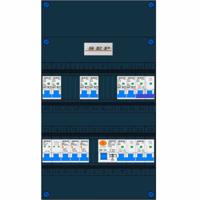 SEP groepenkast 3F 6 lichtgroepen kookgroep 3 aardlekschakelaars 30mA 2 krachtgroepen - thumbnail