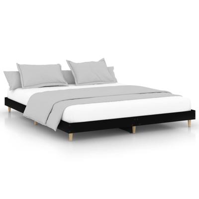 Bedframe zonder matras 180x200 cm spaanplaat zwart
