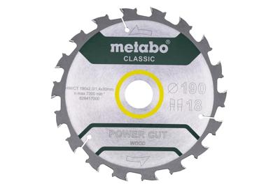 Metabo Accessoires Cirkelzaagblad PowerCutClassic Ø 190x30 18WZ 5° - 628417000 Metabo Accessoires Cirkelzaagblad PowerCutClassic Ø 190x30 18WZ 5° - 628417000