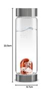 VitaJuwel ViA Edelsteen Waterfles Bergkristal, Rode Jaspis en Magnesiet - Fitness - 500 ml - thumbnail