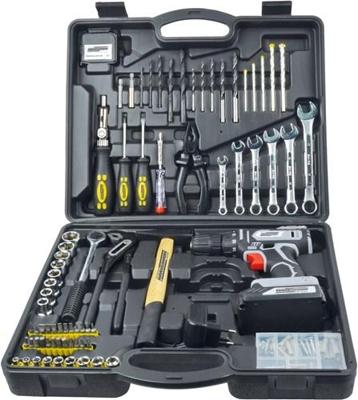 Brüder Mannesmann gereedschapkoffer 75-delig met accu boormachine (hobby) - 17578