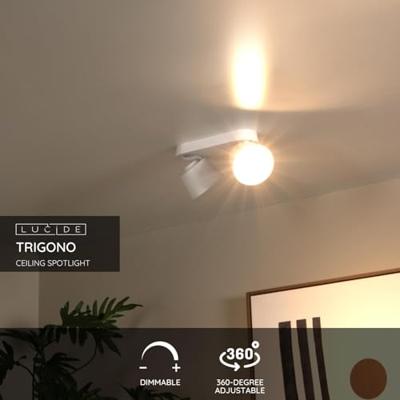 Lucide TRIGONO - Plafondspot - 2xGU10 - Wit Lucide TRIGONO - Plafondspot - 2xGU10 - Wit