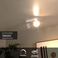 Lucide TRIGONO - Plafondspot - 2xGU10 - Wit - thumbnail