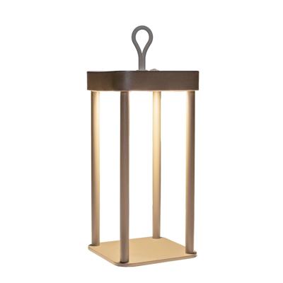 Portable lantaarn 12x12x24 cm taupe Anna's Collection - Annas collection