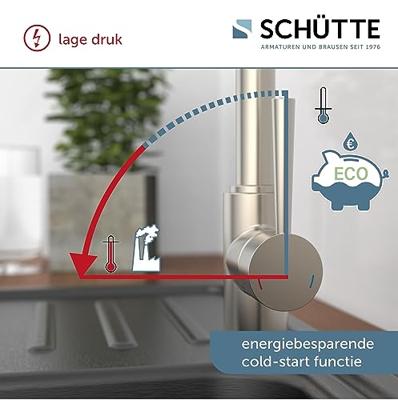 Keukenmengkraan Schutte Cornwall Hoge Draaibare Uitloop Lage Druk RVS