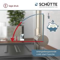 CORNWALL ééngreepsmengkraan keuken met ronde uitloop, lage druk, chroom lage druk kraan - alleen geschikt voor lage druk boilers/kleine accumulatoren (onder wastafel model) met hoge ronde uitloop - thumbnail