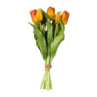 Kunstbloem tulpenboeketje - oranje - 30 cm - thumbnail