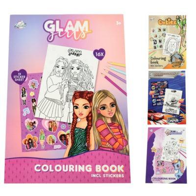 Craft Universe a5 kleurboek met stickers 4 assorti | 24 stuks