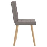 Eetkamerstoelen draaibaar 2 st stof taupe - thumbnail