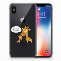Apple iPhone X | Xs Telefoonhoesje met Naam Giraffe - thumbnail
