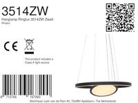 Steinhauer Led hanglampRinglux 2x led zwart - 3514ZW - thumbnail