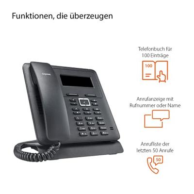 Gigaset Maxwell Basic - krachtige desktoptelefoon met professionele functies voor elk bedrijf en elke thuiskantooromgeving, zwart