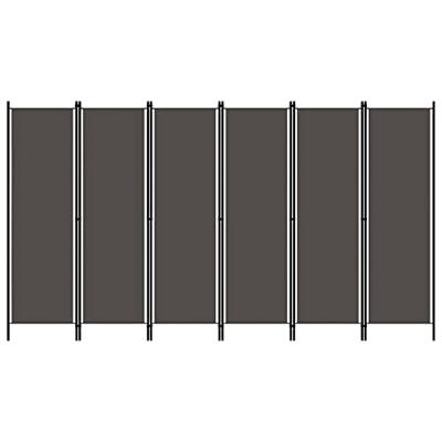VidaXL Kamerscherm met 6 panelen 300x180 cm antraciet VidaXL Kamerscherm met 6 panelen 300x180 cm antraciet