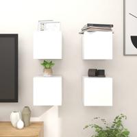 Tv-wandmeubelen 4 st 30,5x30x30 cm wit - thumbnail