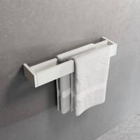 Novellini Frame Dubbele Handdoekhouder 60x10x6 cm Mat Wit - thumbnail