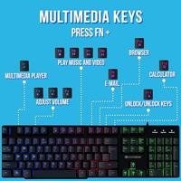 Gaming Toetsenbord RGB LED - thumbnail