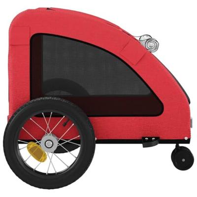 VidaXL Hondenfietstrailer oxford stof en ijzer rood