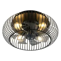 Trio Leuchten Plafondventilator Johanna Ø 61 cm zwart - thumbnail