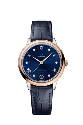 Horlogeband Omega 032Z016899 / 43423342053001 / 43413342053001 / De Ville Krokodillenleer Blauw 16mm