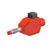 Stäubli KLS4 ROT Pluimstekker Stekker, recht Stift-Ø: 4 mm Rood 1 stuk(s) - thumbnail