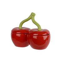 Opbergpot Kers porselein 19x10,5x16cm - thumbnail