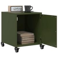 Nachtkastje 36x39x43,5 cm staal olijfgroen - thumbnail