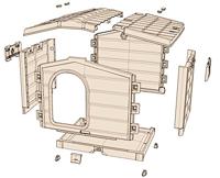 Bama pet cuccia hondenhok 89x75x62 cm beige/taupe - thumbnail