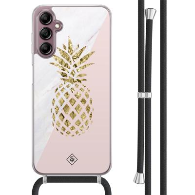 Samsung Galaxy A14 hoesje met koord - Ananas