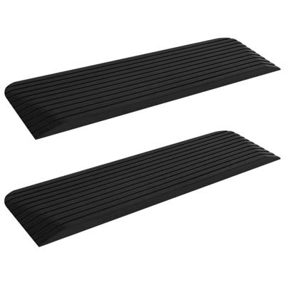VidaXL Drempelhulpen 2 st 110x32x3,8 cm rubber VidaXL Drempelhulpen 2 st 110x32x3,8 cm rubber