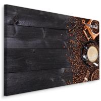 Schilderij - Koffie en Bonen, 5 maten, Premium Print - thumbnail