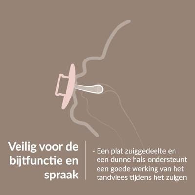 Difrax LOVI Fopspeen Dynamisch 6-18 m Prime Glow Ivory Blush