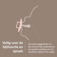 Difrax LOVI Fopspeen Dynamisch 18m+ Prime Glow Ivory Blush - thumbnail
