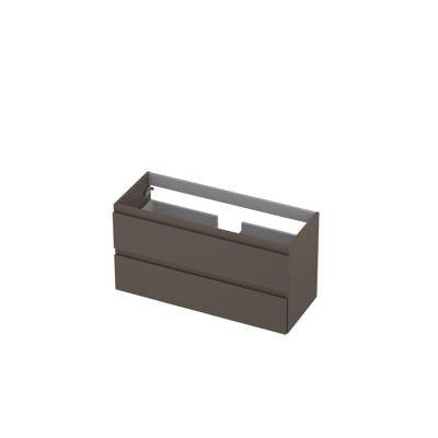 INK - Onderkast 2 Laden Greeploos Gelakt - 1000x400x520 Mm - Mat Taupe
