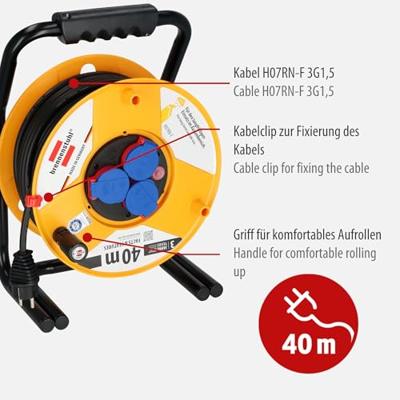 Brennenstuhl Kabelhaspel Brobusta-F290 | 40m 2,5 | 1318940 - 1318940 - thumbnail