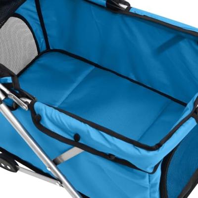 VidaXL Hondenwagen inklapbaar 76x50x100 cm oxford stof blauw