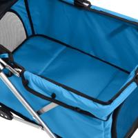 Hondenwagen inklapbaar 76x50x100 cm oxford stof blauw - thumbnail