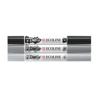 Duotip talens ecoline set 3 stuks zwart en grijs - thumbnail