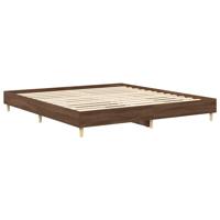 Bedframe zonder matras 200x200 cm spaanplaat bruin eikenkleurig - thumbnail