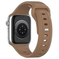 By Qubix - Square siliconen band - Bruin - Compatible met Apple Watch 38mm / 40mm / 41mm / 42mm - Compatible Apple watch bandjes - thumbnail