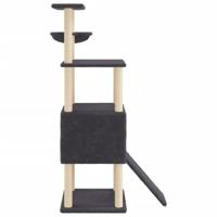 vidaXL Kattenmeubel met sisal krabpalen 153 cm donkergrijs, kattenpaal, kattenboom, kattenkrabpaal, kattenhuis, kattenmeubel, kattenpalen - thumbnail