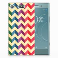 Sony Xperia XZ1 Compact TPU bumper Zigzag Multi Color - thumbnail