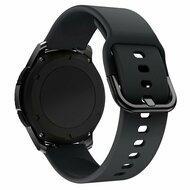 By Qubix - Siliconen sportband - Zwart - Compatible met Garmin Forerunner 570 (42mm) / 55/245 / 645 - Compatible Garmin bandje - Bandbreedte: 20mm - Bandbreedte: 22mm - thumbnail