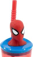 Beker met Rietje Spider-Man CZ11338 3D - thumbnail