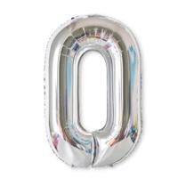 2 stuks 40 inch aluminium folie nummer ballonnen verjaardag bruiloft verlovingsfeest decor Kids bal Supplies (0-zilver) - thumbnail
