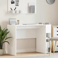Bureau Wit 109 x 50 x 78 cm Bewerkt hout - thumbnail