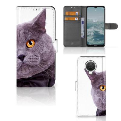 Nokia G10 | G20 | Telefoonhoesje | Met pasjeshouder | Kat