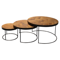 Livingfurn Salontafel Accent Set 45 x 75 x 75 - thumbnail