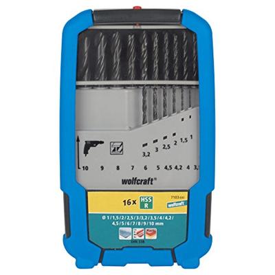 Wolfcraft Metaalboorset | HSS gewalst | Ø1-10mm | 16-delig | 1 set - 7103000 Wolfcraft Metaalboorset | HSS gewalst | Ø1-10mm | 16-delig | 1 set - 7103000